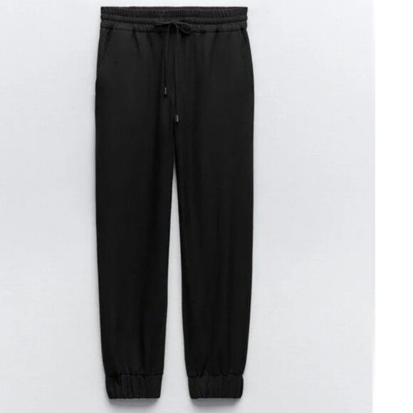Zara Dressy Smart tailored Cuffed Jogger Trousers (NWT) - Picture 1 of 7